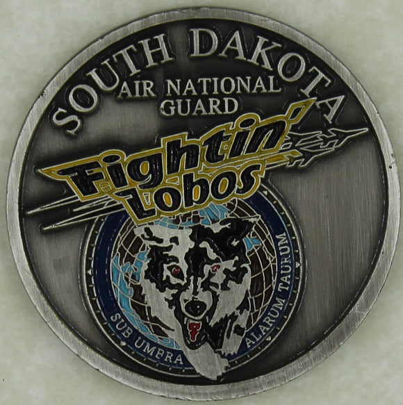 114th Fighter Wing Lobos South Dakota Air National Guard Air Force Challenge Coin