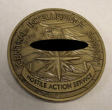 Centrial Intelligence Agency CIA Hostile Action Service Medal / Medallion / Challange Coin