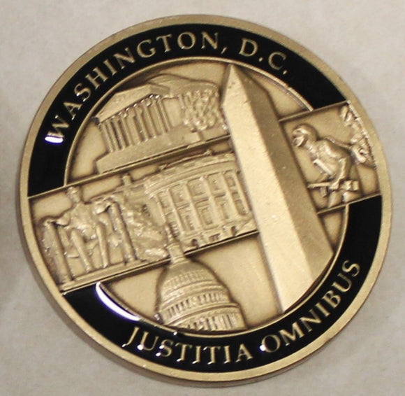 Central Intelligence Agency  CIA Washington DC Justitia Omnibus Challenge Coin