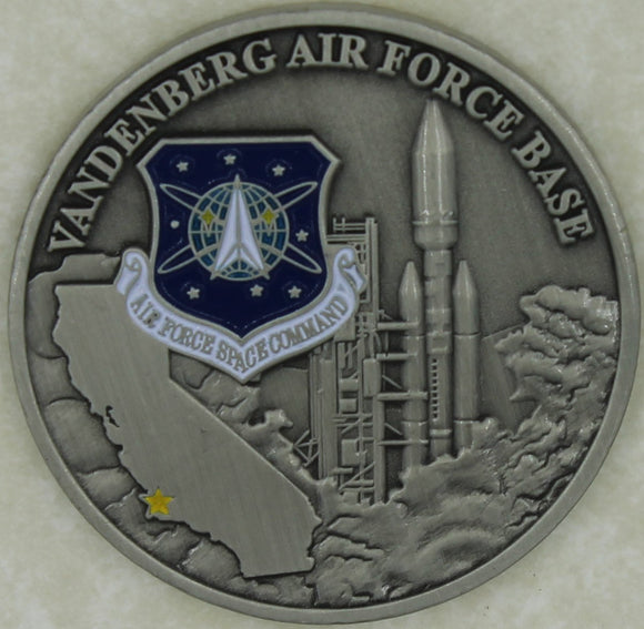 Space Command Vandenberg AFB , CA Air Force Challenge Coin