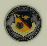 Air Force Special Operations School AFSOC Challenge Coin