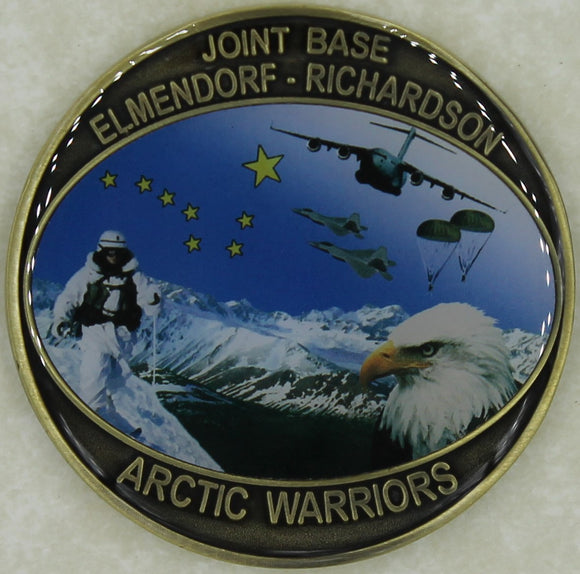 Joint Base Elmendorf-Richardson JBER Arctic Warriors AK Air Force/Army Challenge Coin