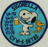 Snoopy Carrier Air Wing 6 CVW-6 DET82 Sigonella 1970s Patch