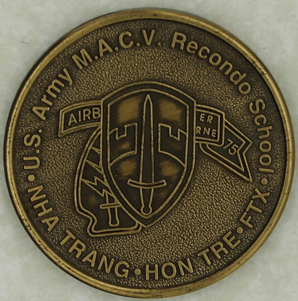 US Army M.A.C.V. Recondo School Ranger Army Challenge Coin