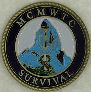 Marine Corps Mountain Warfare Training Center MCMWTC Survival Challenge Coin