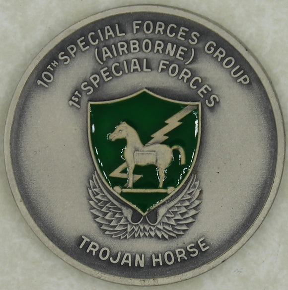 10th Special Forces Airborne 1st Special Forces 1980s Army Challenge Coin