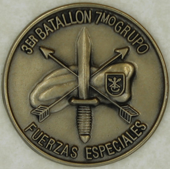 7th Special Forces Group Airborne 3rd Battalion Panama Army Challenge Coin