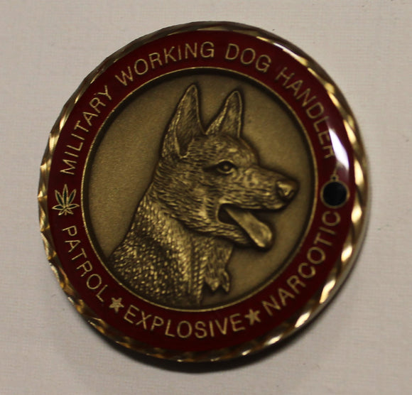 WORKING DOG K9 Handler Doggie Military Challenge Coin