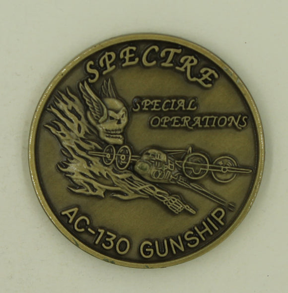 Ghost Riders Spectre AC-130 Gunship Special Ops Bronze Air Force Challenge Coin