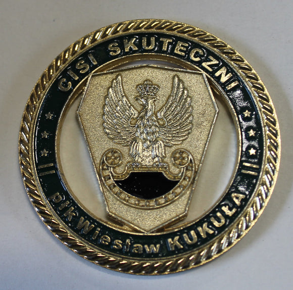 Polish Special Forces GROM JWK Commander Col Kukula Military Challenge Coin