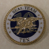 SEAL Team 10 / Ten Patriotic  Est. 2002 Navy Challenge Coin