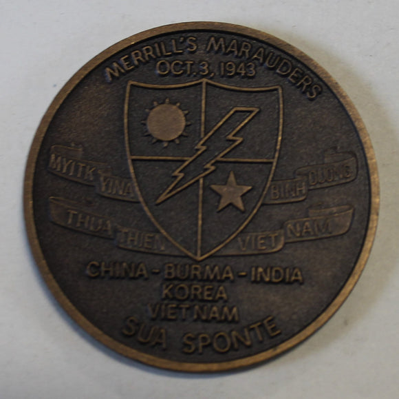 3rd Ranger Battalion Oval w/ Line Bronze Army Challenge Coin