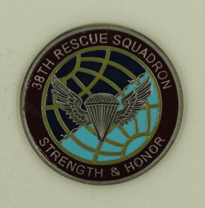38th Rescue Squadron Pararescue/PJ Moody Air Force Challenge Coin