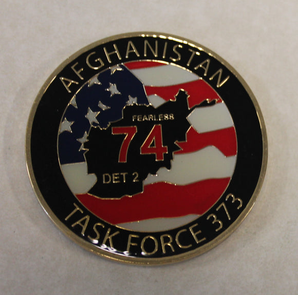 74th Mobile Construction Battalion MCB-74 DET-2 Task Force 373 Seabee / CB Navy Challenge Coin