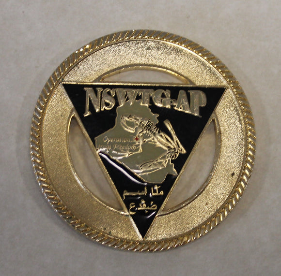 Naval Special Warfare Task Group - Arabian Peninsula  NSWTG-AP SEAL Team (s) 2 / Two, 5 / Five, 7 / Seven & 10 / Ten  Apr-Oct 2005 Op IRAQI FREEDOM Navy Challenge Coin