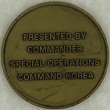 Special Operations Command Korea Army Challenge Coin