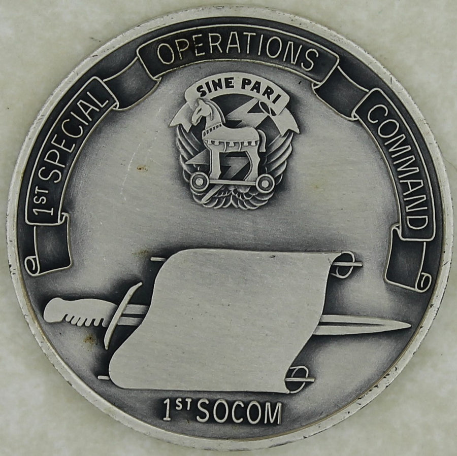 1st Special Operations Command SOCOM Airborne 1980s Army Challenge Coi ...