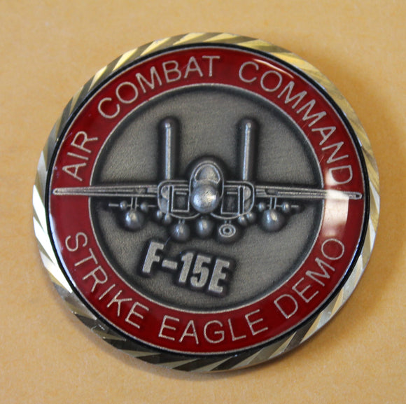 F-15E Fighter Air Combat Command Demonstration Team Air Force Challenge Coin