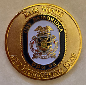 USS Bairbridge DDG-96 Bath, Maine SEAL Team 6 Navy Challenge Coin