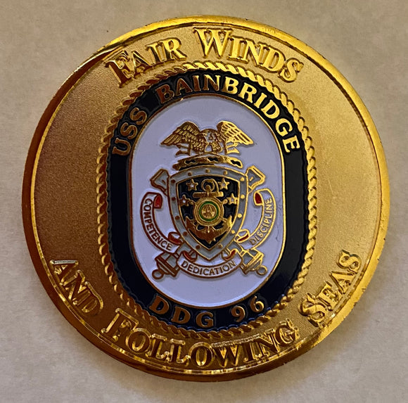 USS Bairbridge DDG-96 Bath, Maine SEAL Team 6 Navy Challenge Coin