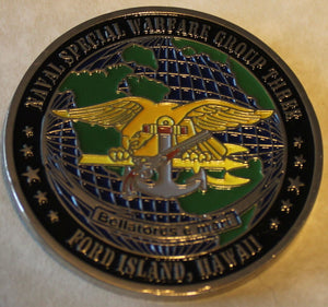 Naval Special Warfare Group 3 / Three Ford Island Hawaii Navy SEAL Challenge Coin