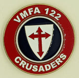 Marine Fighter Attack Squadron VMFA-122 Crusaders Marine Challenge Coin