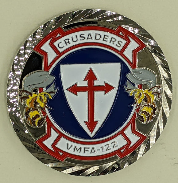 Marine Fighter Attack Squadron VMFA-122 Crusader Marine Challenge Coin