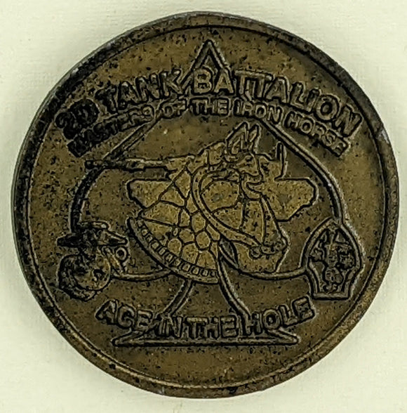 2nd Tank Battalion Ace In The Hole Marine Challenge Coin