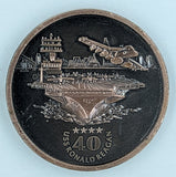 USS Ronald Regan Peace Through Strength Navy Challenge Coin