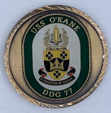 USS O'Kane DDG 77 A Tradition of Honor Navy Challenge Coin
