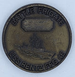 USS Rentz FFG 45 Battle Frigate Navy Challenge Coin