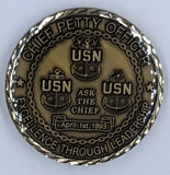 USS Leyte Gulf CG 55 Chiefs Navy Challenge Coin
