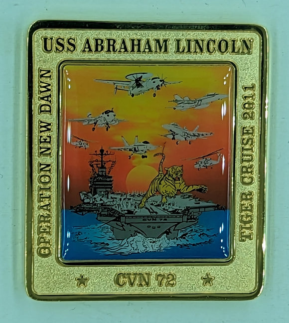USS Abraham Lincoln CVN 72 Operation New Dawn Navy Challenge Coin