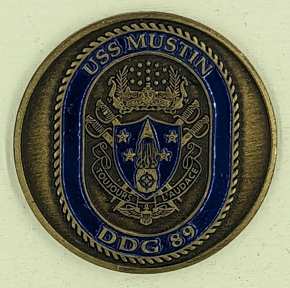 USS Mustin DDG 89 We Have The Watch Navy Challenge Coin