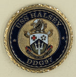 USS Halsey DDG97 Command Master Chief Navy Challenge Coin