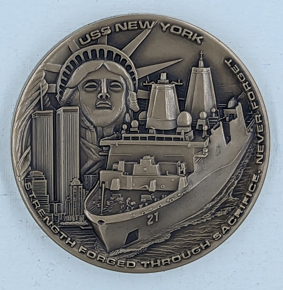 USS New York LPD-21 Never Forget 9-11 Navy Challenge Coin