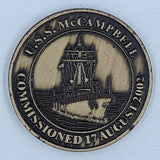 USS McCampbell DDG 85 Navy Challenge Coin