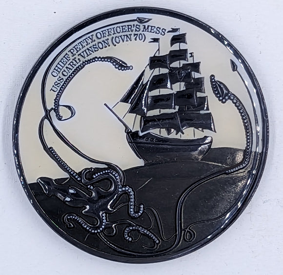 USS Carl Vinson CVN 70 Chiefs Navy Challenge Coin