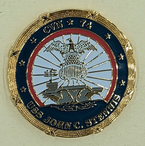 USS John C Stennis CVN 74 Commanders Navy Challenge Coin