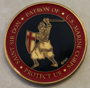 Patron Saint of Marine Corps Sir Don Prayer Protect Us Challenge Coin