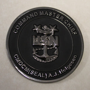 SEAL / Sub Delivery Vehicle Team One / SDVT-1 Command Master Chief Navy SEAL Helgesen Challenge Coin