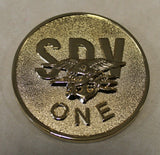 SEAL Delivery Vehicle Team One SDVT-1 TU-1 Charlie PLT Gold Navy Challenge Coin