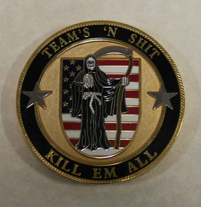 SEAL Grim Reaper Sniper Team's 'N Sh!t Kill Em All Navy Challenge Coin / Type-1