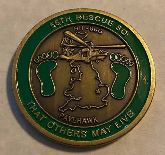 56th Rescue Squadron Pararescue / PJ HH-60G AFSOC Air Force Challenge Coin