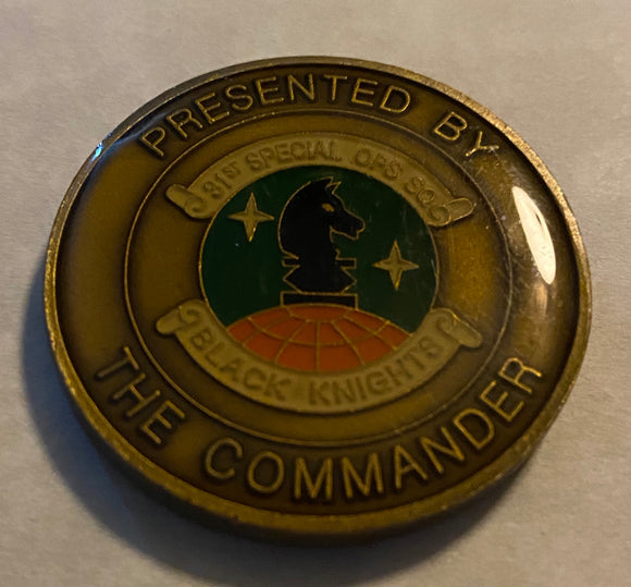 31st Special Operations Squadron PJ / Pararescue Commander AFSOC Air Force Challenge Coin