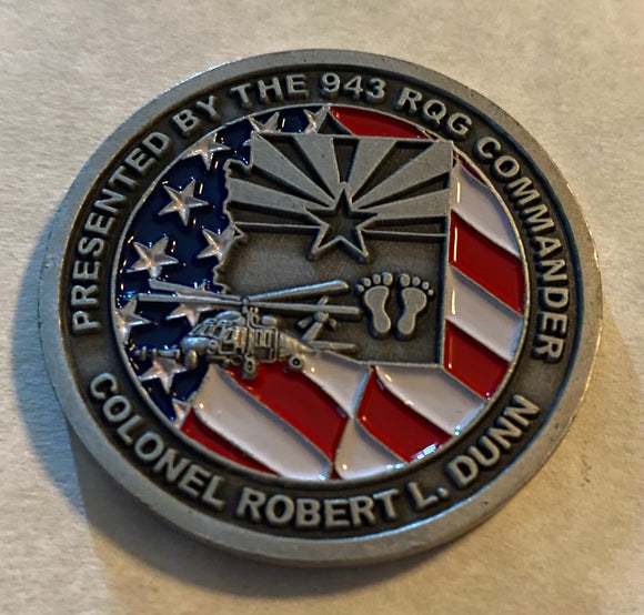 943rd Rescue Group Commander Col Dunn Pararescue / PJ AFSOC Air Force Challenge Coin