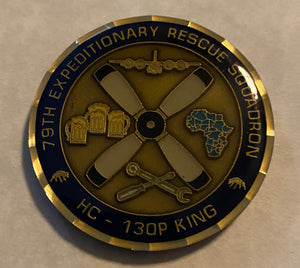 79th Expeditionary Rescue Squadron Pararescue / PJ Combined Joint Task Force CJTF HOA Djibouti AFSOC Air Force Challenge Coin